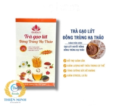 Trà gạo lứt Đông trùng hạ thảo - Hỗ trợ giảm cân an toàn tự nhiên, chống lão hoá, làm đẹp da hộp 700g