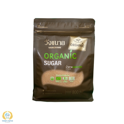 Đường mía thô mịn hữu cơ cao cấp Wangkanai Organic Thái Lan 800g 