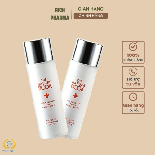 Nước hoa hồng dưỡng trắng hồng và tái tạo da Vita White Plus Renew Jinseng Toner