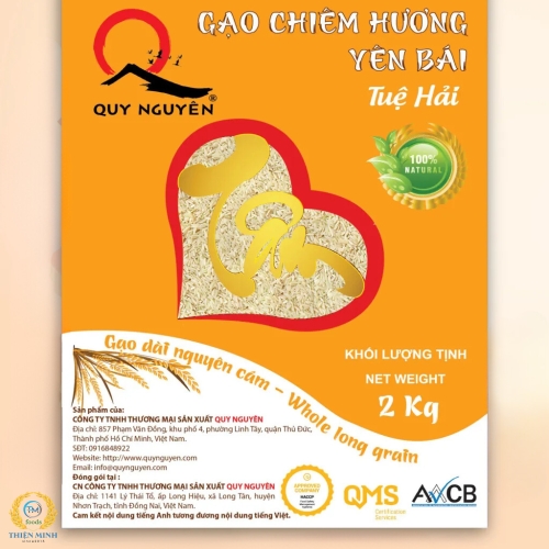 Gạo lứt trắng Chiêm Hương Yên Bái – Hộp 2 kg