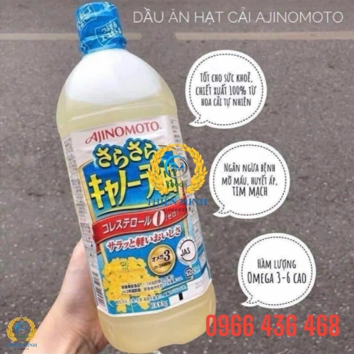 Dầu ăn hoa cải Chính hãng AJINOMOTO Nhật Bản