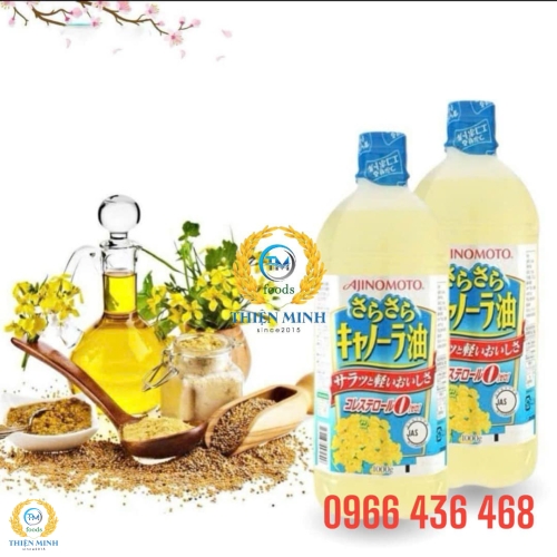 Dầu ăn hoa cải Chính hãng AJINOMOTO Nhật Bản