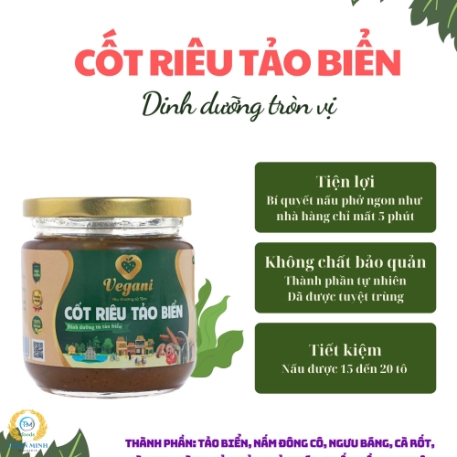 CỐT RIÊU TẢO BIỂN( CỐT BÚN CHAY)  - TẶNG 1 GÓI BÚN GẠO LỨT THIỆN MINH 200GR