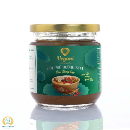 CỐT PHỞ DƯỠNG SINH VEGANI (CỐT PHỞ CHAY CAO CẤP) - Tặng 1 gói muối hồng Thiện Minh 500gr