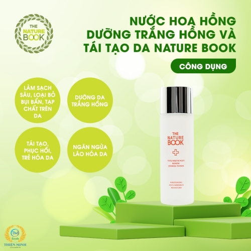 Nước hoa hồng dưỡng trắng hồng và tái tạo da Vita White Plus Renew Jinseng Toner
