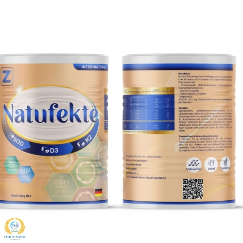 Bột dinh dưỡng natufekte thuần chay 400gr