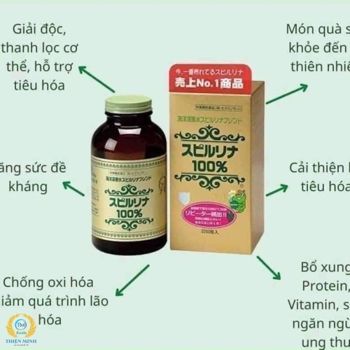  TẢO XOẮN SPIRULINA (CHÍNH HÃNG) NHẬT BẢN 2200 VIÊN