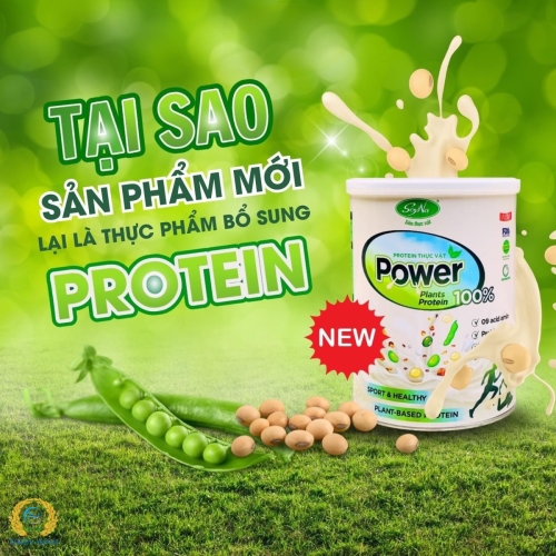Thực phẩm bổ sung sữa Protein Power 100% từ thực vật cung cấp 9 acid amin thiết yếu
