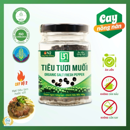 TIÊU TƯƠI MUỐI HỮU CƠ - HỦ 500 GRAM